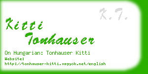 kitti tonhauser business card
